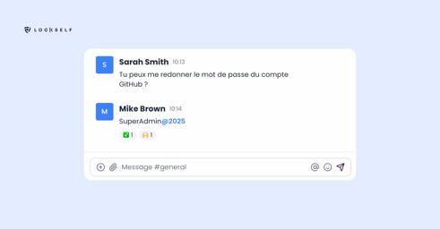 Visuel partage de mots de passe